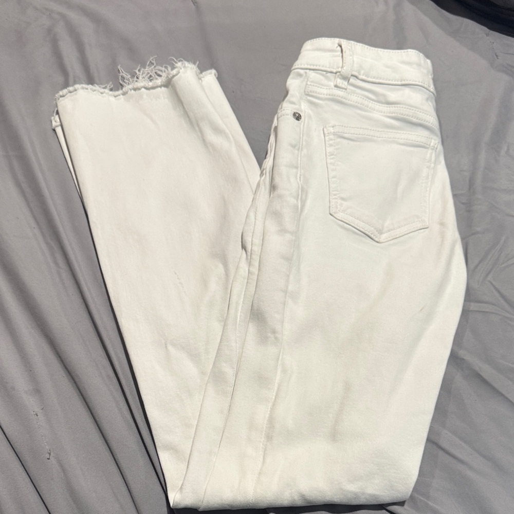 Elegant White Straight Leg Women's Jeans